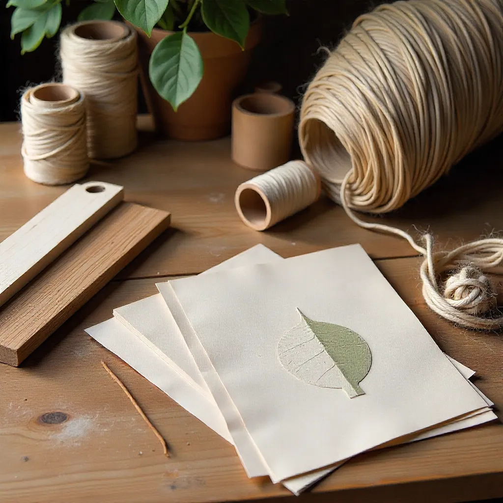 Assortment of sustainable crafting materials