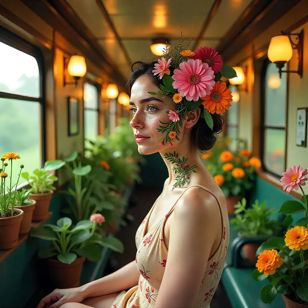 Vintage train interior transformed with creative projects